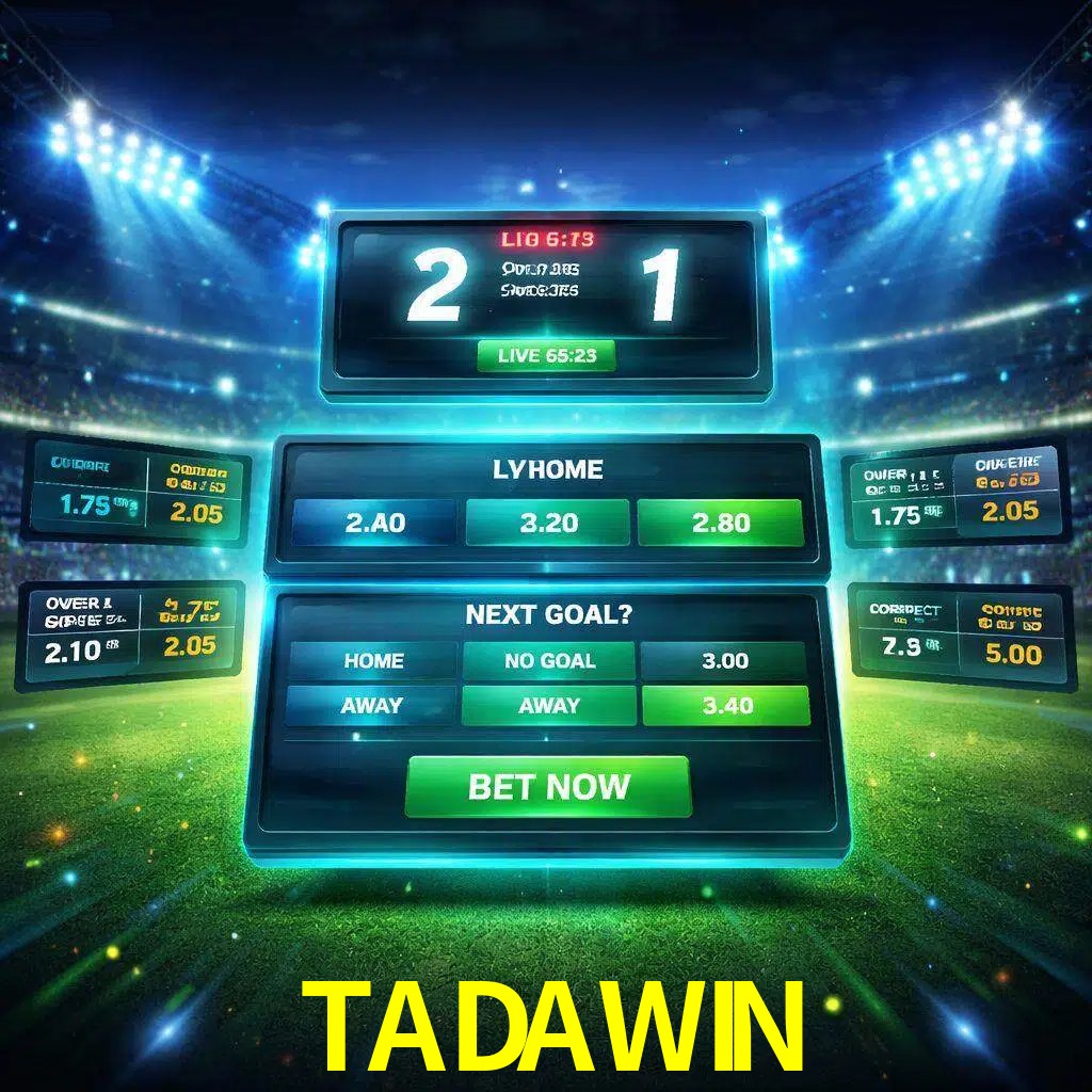 Vista de apuestas en vivo TADAWIN durante un partido en curso